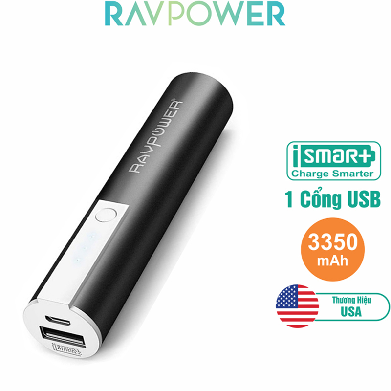 Pin Sạc Dự Phòng RAVPower 3350mAh RP-PB33 - Hàng Chính Hãng