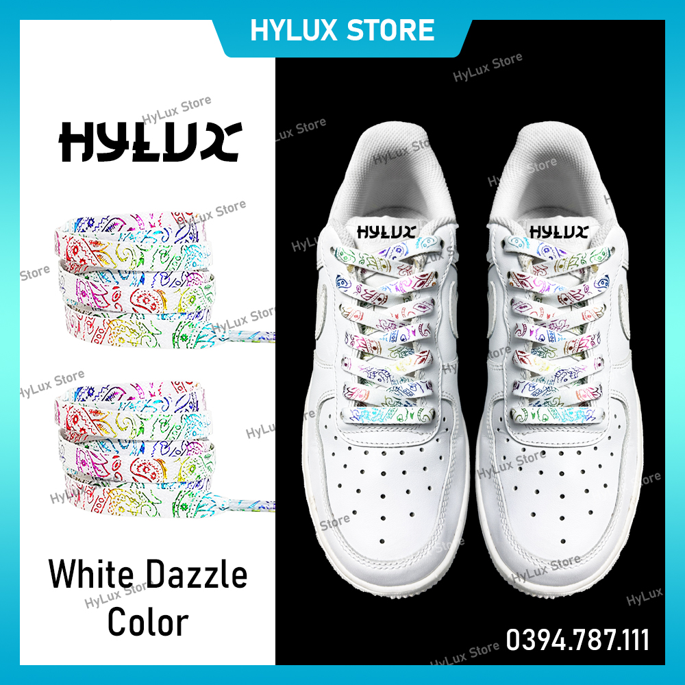Dây giày họa tiết Paisley Bandana cho Air Force 1, Jordan 1 cao cấp - Dây giày thể thao