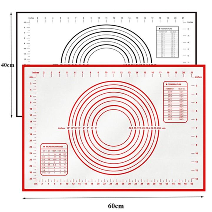 Tấm lót silicon nhào bột 40x60cm - Silicone Pastry Rolling Mat