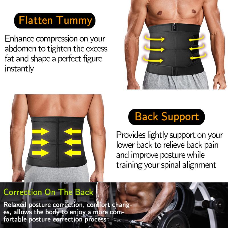 Nam Đai Nịt Bụng Corset Giảm Cân Giảm Béo Tập Luyện Tập Toàn Thân Thể Dục Tan Mỡ Thể Thao Viền Mồ Hôi Tông Đơ