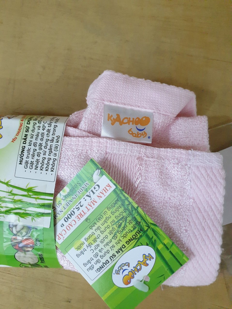 Khăn mặt sợi tre - Thương hiệu KACHOO 30x50cm giao màu ngẫu nhiên
