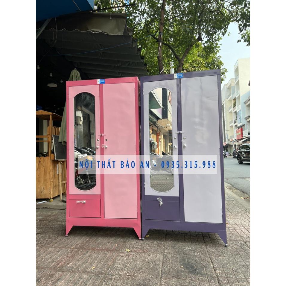 Tủ quần áo sắt 1m8 màu hồng- T8