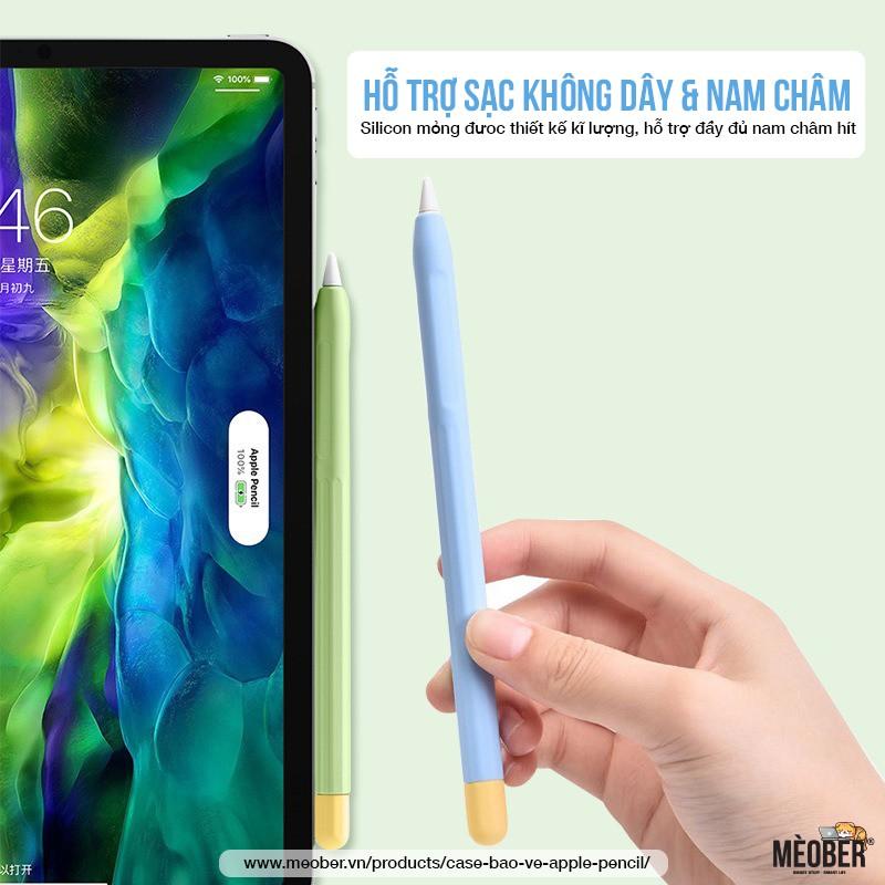 Case bảo vệ dành cho Apple Pencil thế hệ 1 và 2, chất liệu silicon cao cấp, ốp cover Apple Pencil Pastel