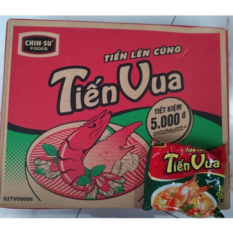 Thùng 30 gói mì Tiến Vua Tôm chua cay