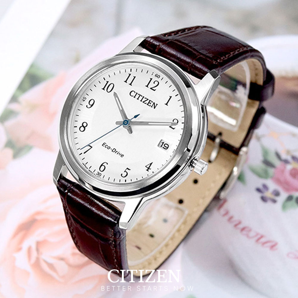 Đồng Hồ Nam Citizen Dây Da AW1211-12A - Mặt Trắng