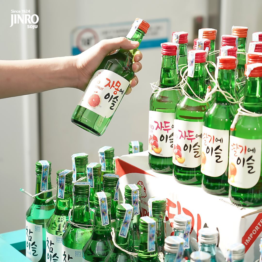 Soju Hàn Quốc JINRO VỊ MẬN 360ml - Combo 6 chai