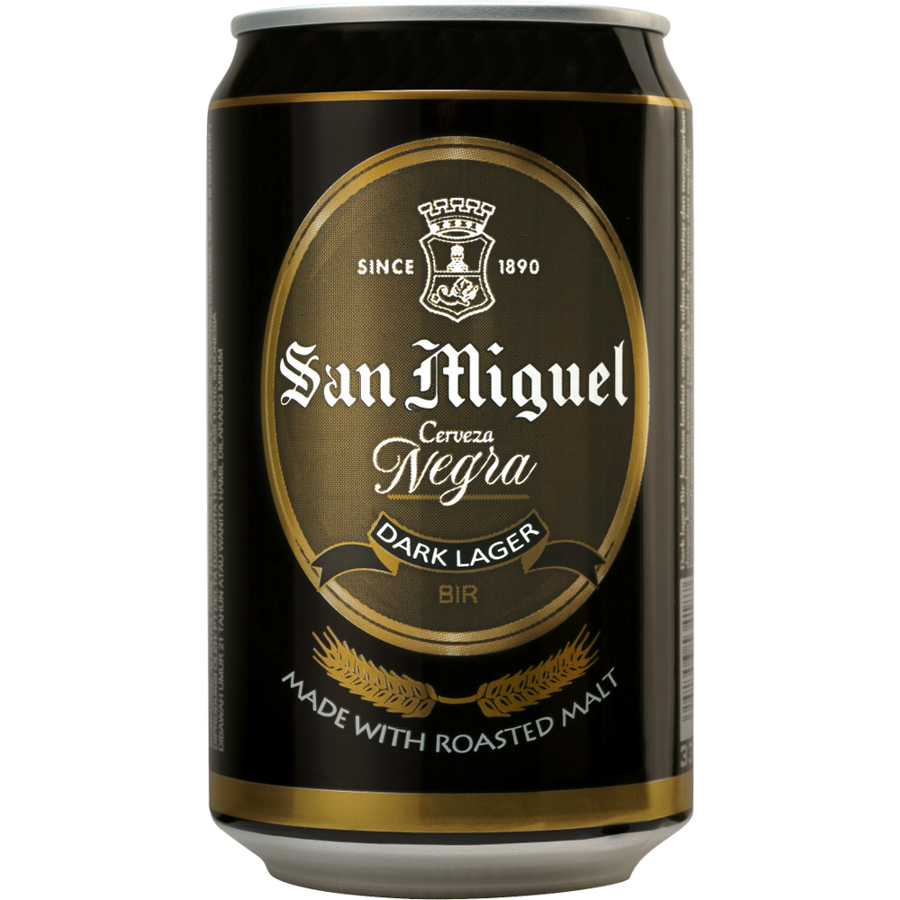 Thùng 24 Lon Bia Đen San Miguel Cerveza Negra Lon 330ml