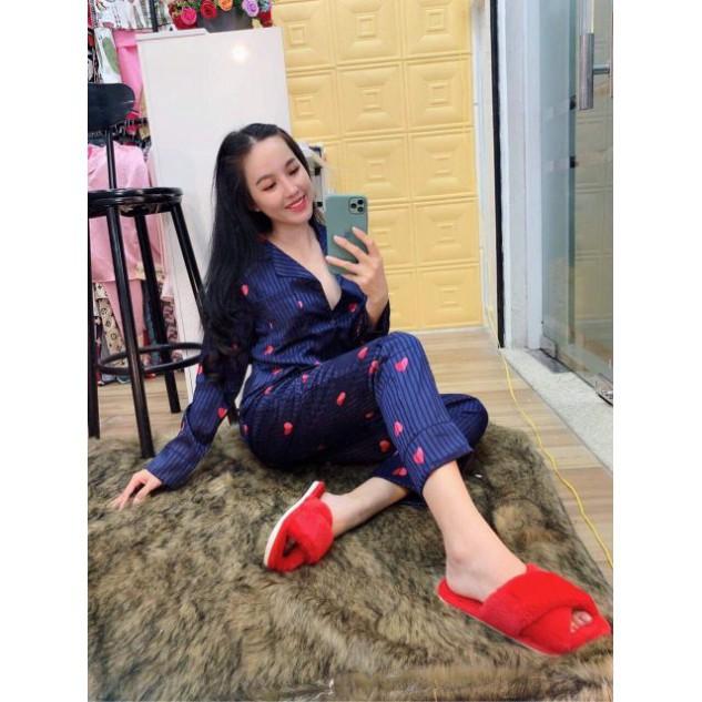 ️Có Quà Tặng️ Bộ Pijama tay dài lụa gấm cao cấp