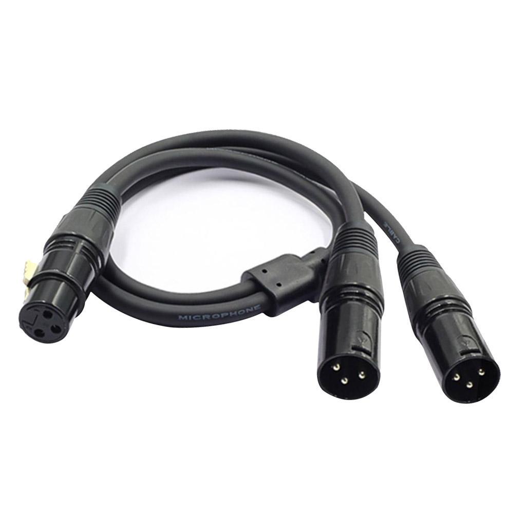 3 Pin XLR    To Dual 2   Splitter Cable Adaptor Cable