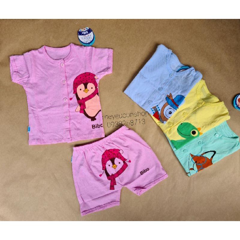 BỘ QUẦN ÁO COTTON NGẮN TAY MÀU - BIBO KIM THU