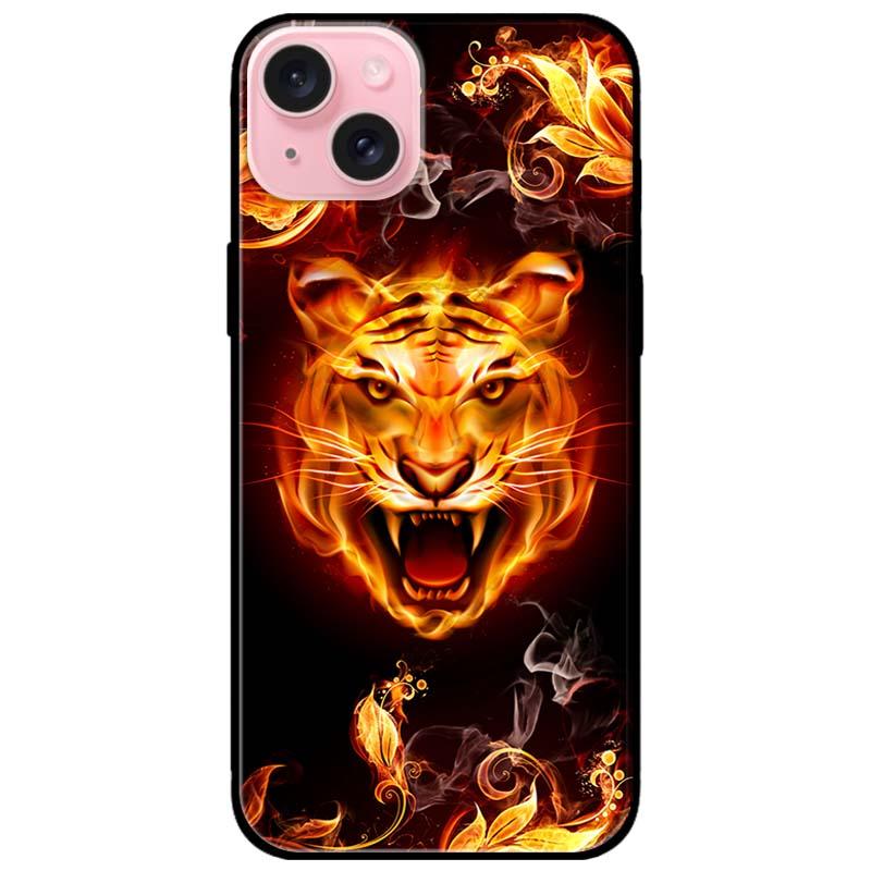 Ốp lưng dành cho Iphone 15 - Iphone 15 Plus - Iphone 15 Pro - Iphone 15 Pro Max - Hổ Lửa 1 - Hàng Chính Hãng