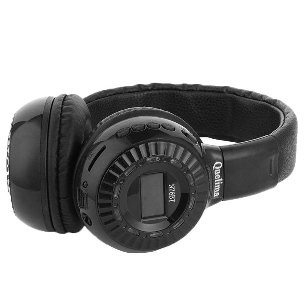 New Wireless Bluetooth 4.0 Noise-Cancelling Handsfree Over Ear Headset Black