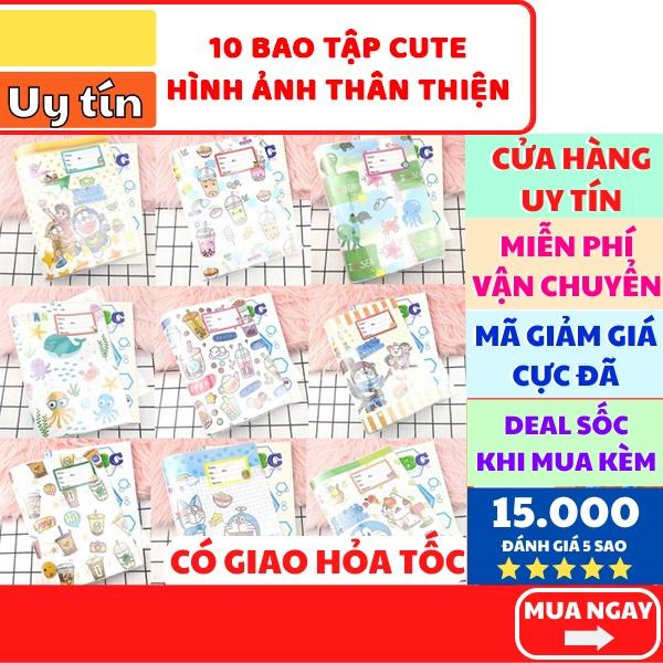 Combo 10 bao vở, bao tập kính đẹp mẫu ngẫu nhiên
