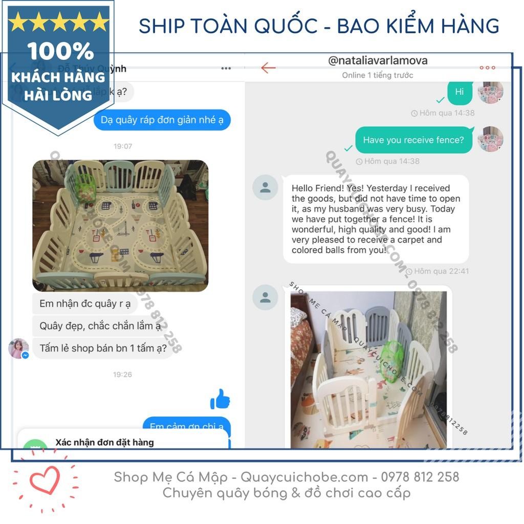 Quây cũi nhựa cao 65cm tặng THẢM DÀY và 100 BÓNG, quây bóng nhựa an tâm cho bố mẹ