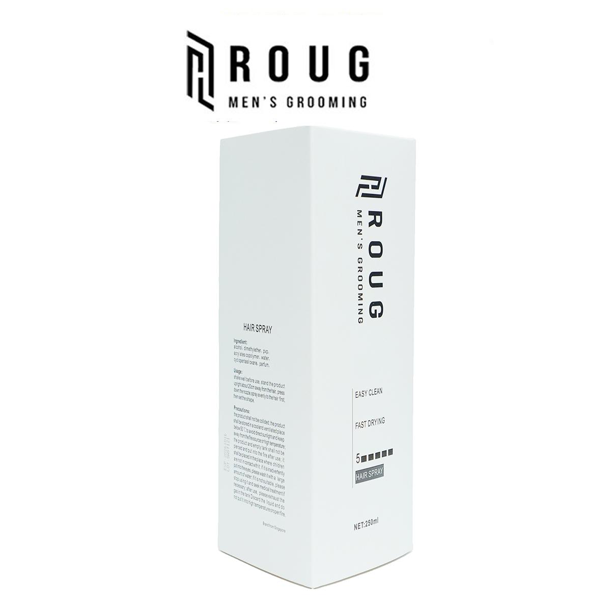 Gôm xịt tóc nam nữ Roug Hair Spray 250ml cao cấp Singapore + Tặng lược Texture Roug Men's Grooming và Lược sấy Chaoba