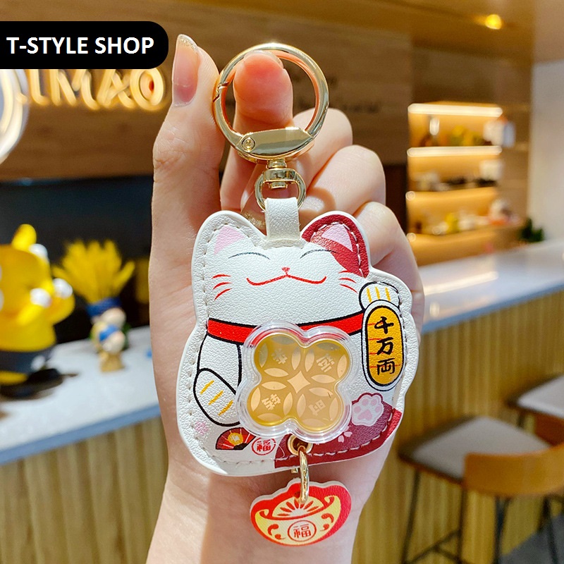 Móc khóa Mèo thần tài xoay tài lộc
