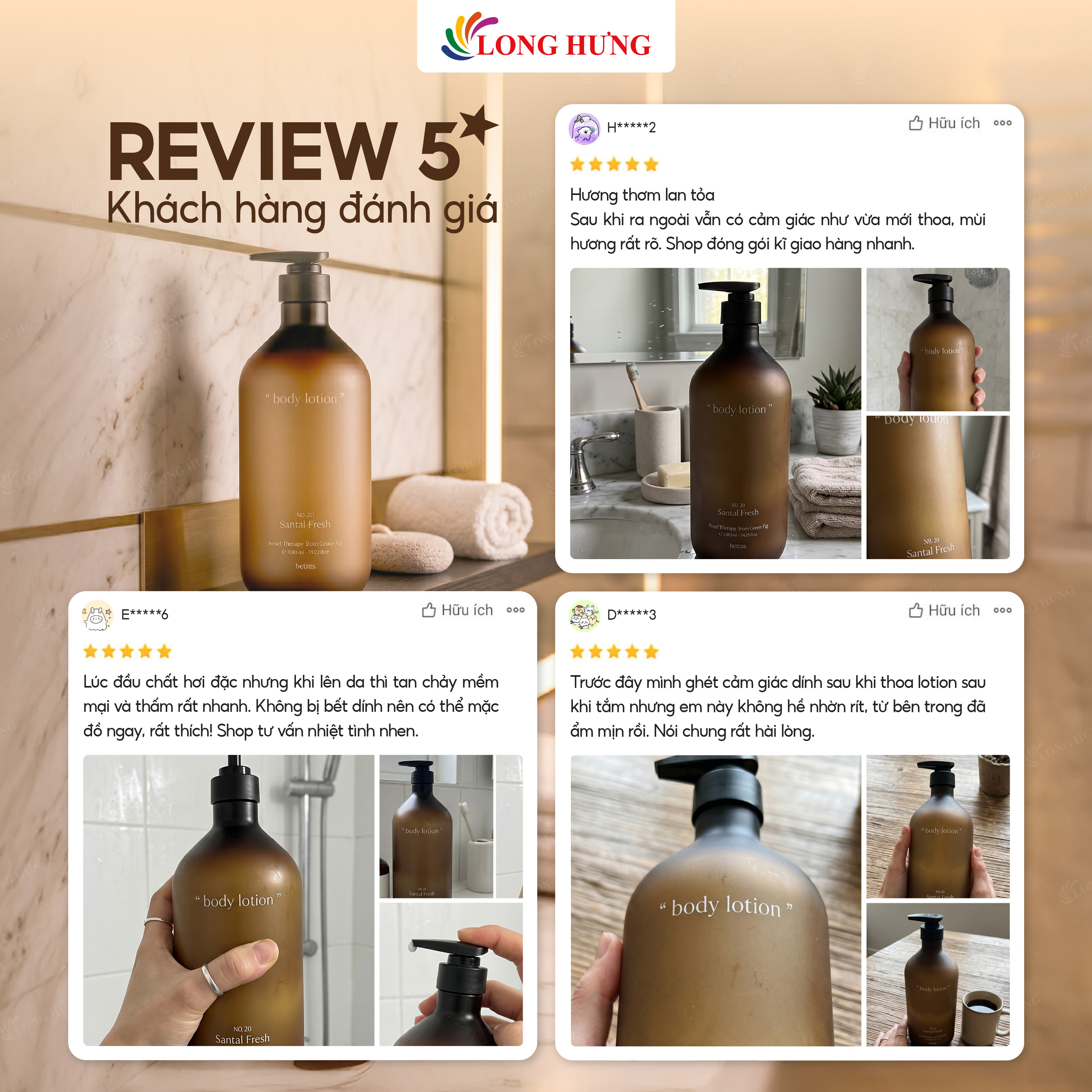 Sữa dưỡng thể hương nước hoa Hetras Therapy Body Lotion (1013 ml) - Hàng chính hãng