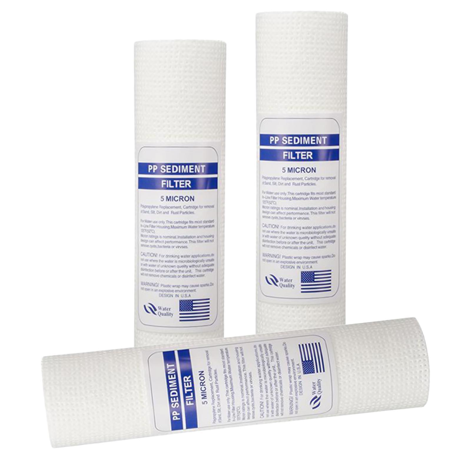 2X 10"x2.5" 120g PP Sediment Water Filter House Cartridge Reverse Osmosis 5