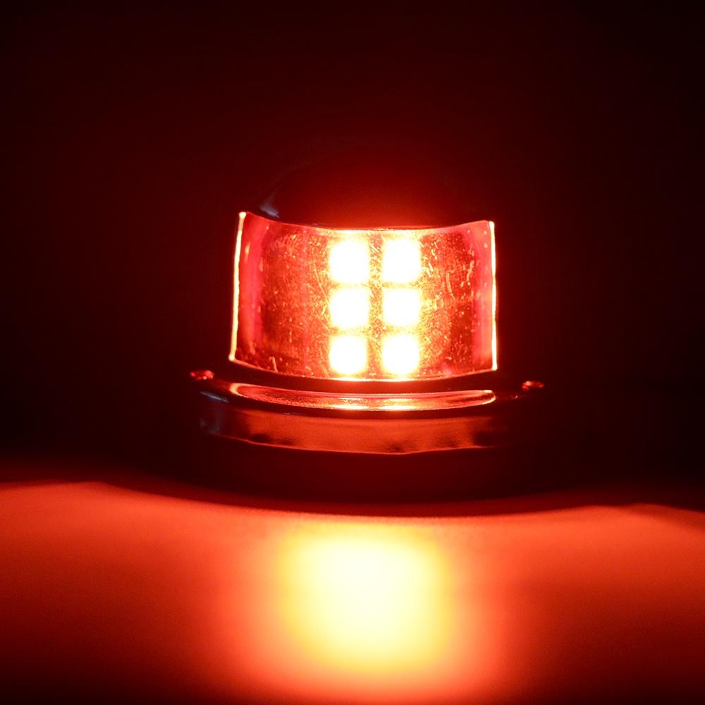 Bộ 2 đèn LED báo tín hiệu xi nhan 12V bằng thép không gỉ chống thấm nước cho tàu thuyền