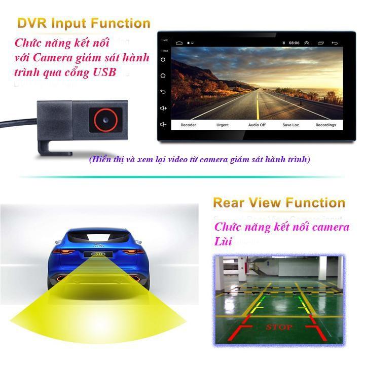 TẶNG MẶT DƯỠNG- Màn Hình 7 inch, Đầu DVD Android Sim 4G Cho Ô Tô, GPS Chỉ Đường, Xem Camera Lùi, Kính Cường Lực IPS 2.5D