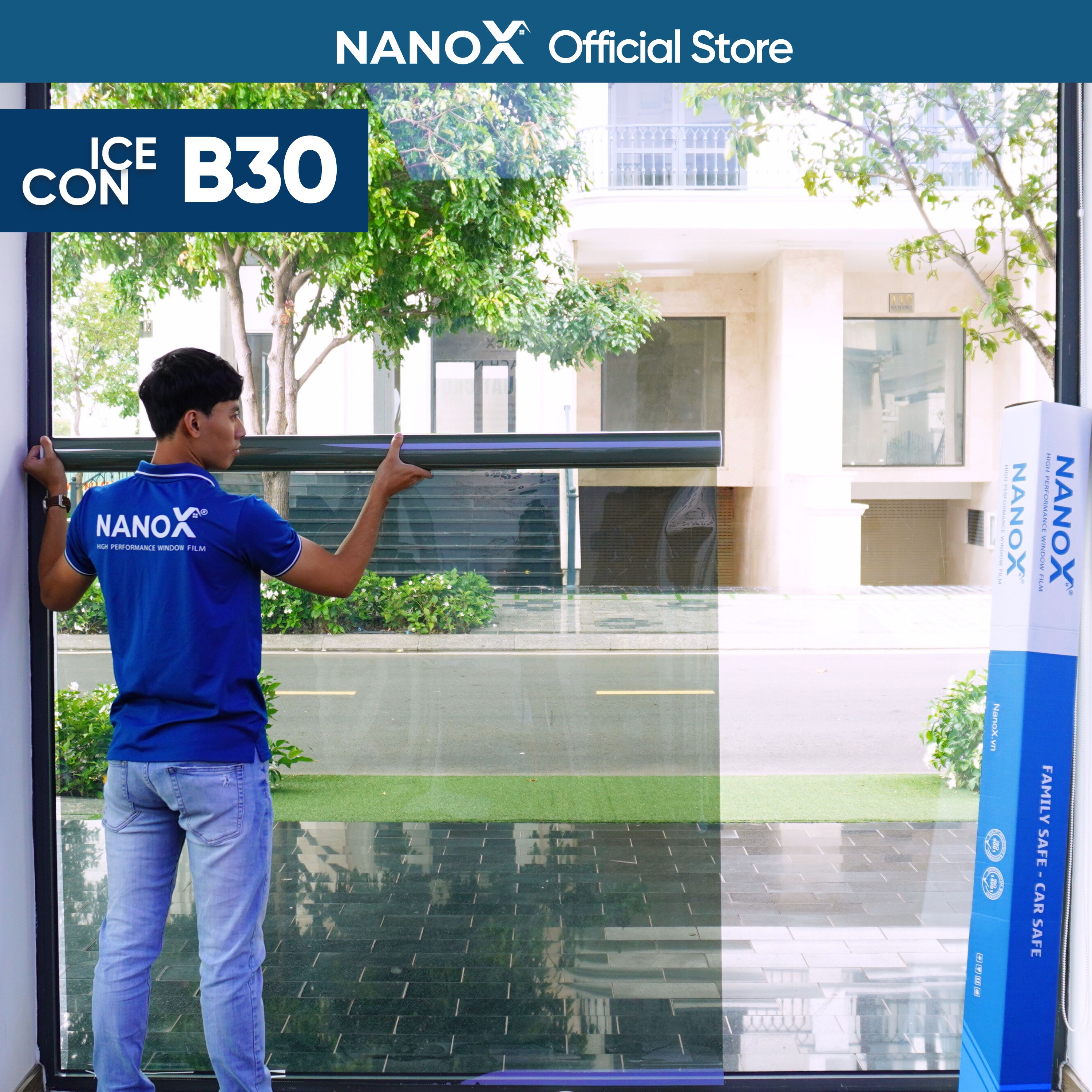 Phim cách nhiệt dán cửa sổ NanoX B30 chống nắng nóng &amp; chống UV mạnh mẽ