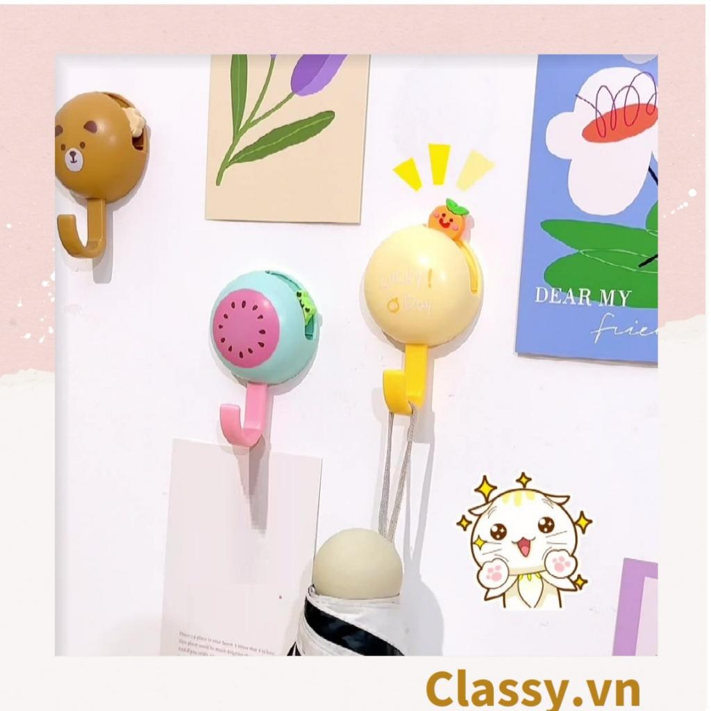 Classy Móc dán tường, móc treo đồ họa tiết dễ thương keo dán 3M chắc chắn, size lớn PK1565