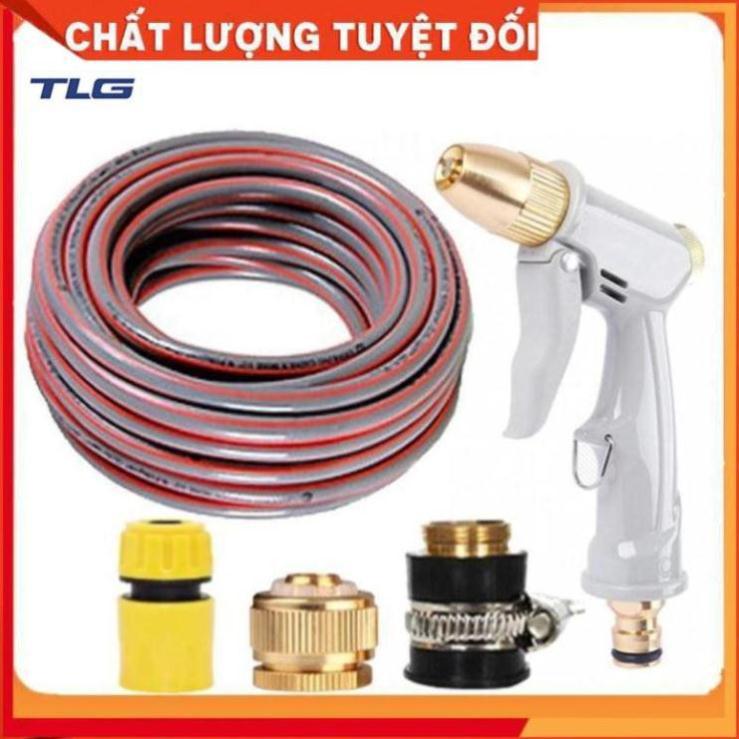 Bộ dây vòi xịt nước tưới cây rửa xe,tăng áp 3 lần, loại 7-10m 206846