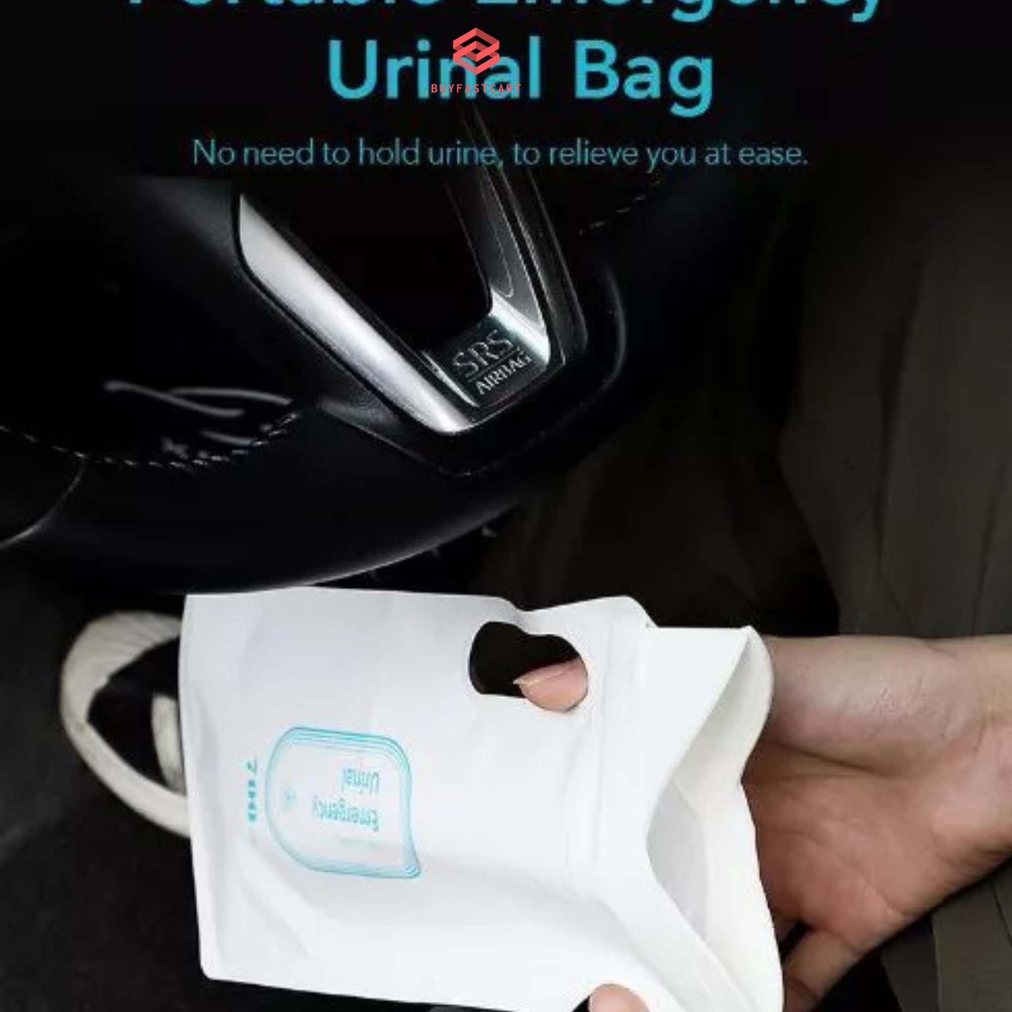 4 Túi đi vệ sinh khẩn cấp trên xe ô tô 700ml Buyfastcart T2 dành cho nam lẫn nữ tiện lợi dùng một lần - Hàng chính hãng