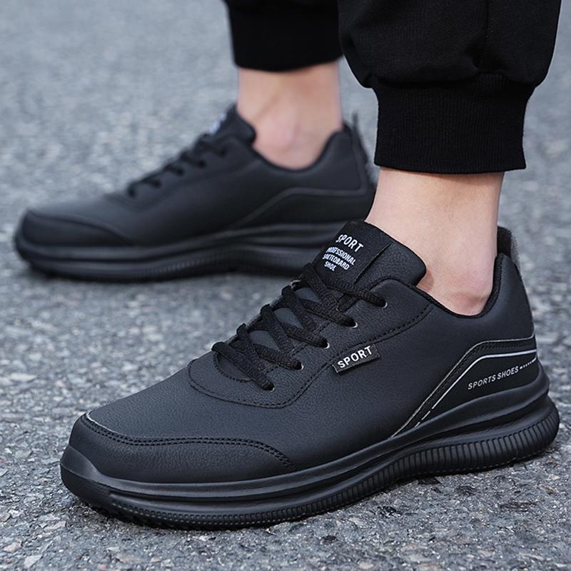 2022 Mới Nam Thời Trang Nam Giày Hơi Chống Thấm Nước Nam Thể Thao Ngoài Trời Nhẹ Chạy Bộ Color: AllBlack Shoe Size: 44
