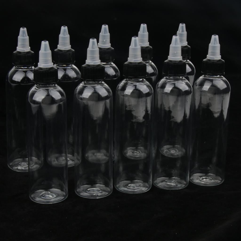 Hot 100PCs 120ml Cap Clear Bottles for Ink Pigment Bottle Supply