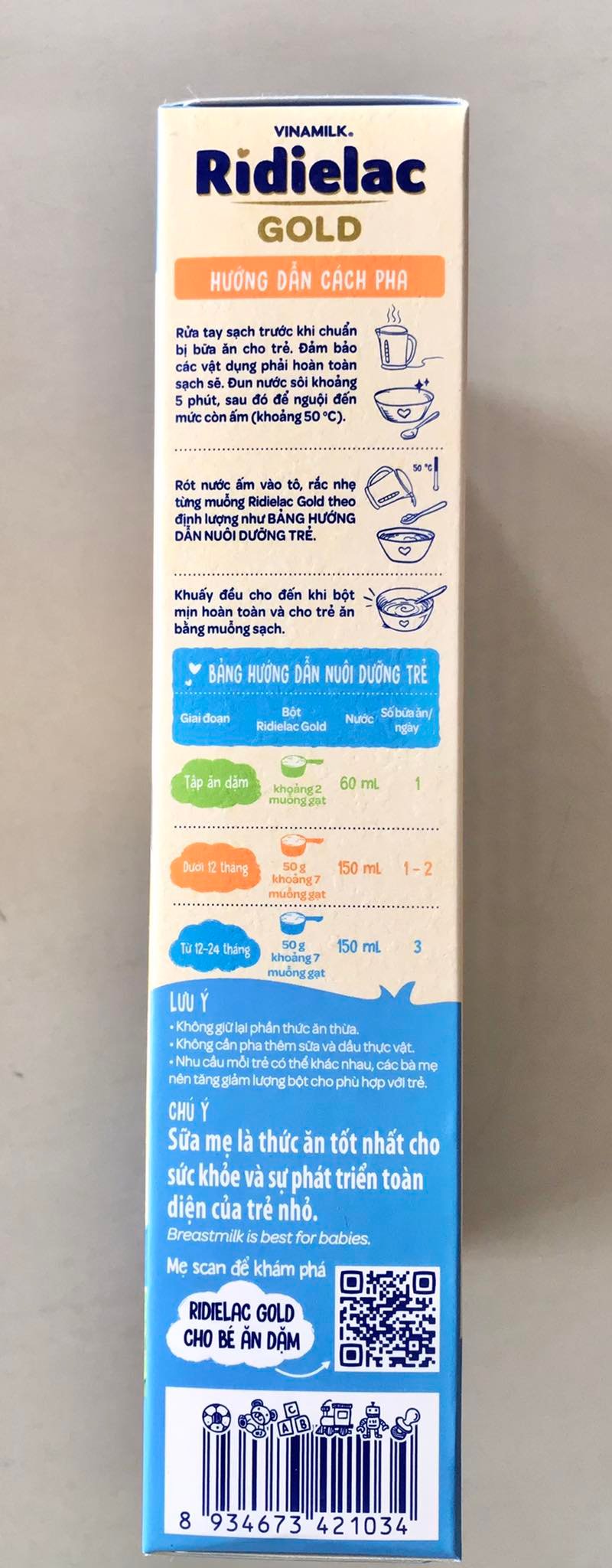Bột Ăn Dặm Vinamilk Ridielac Gạo Sữa
