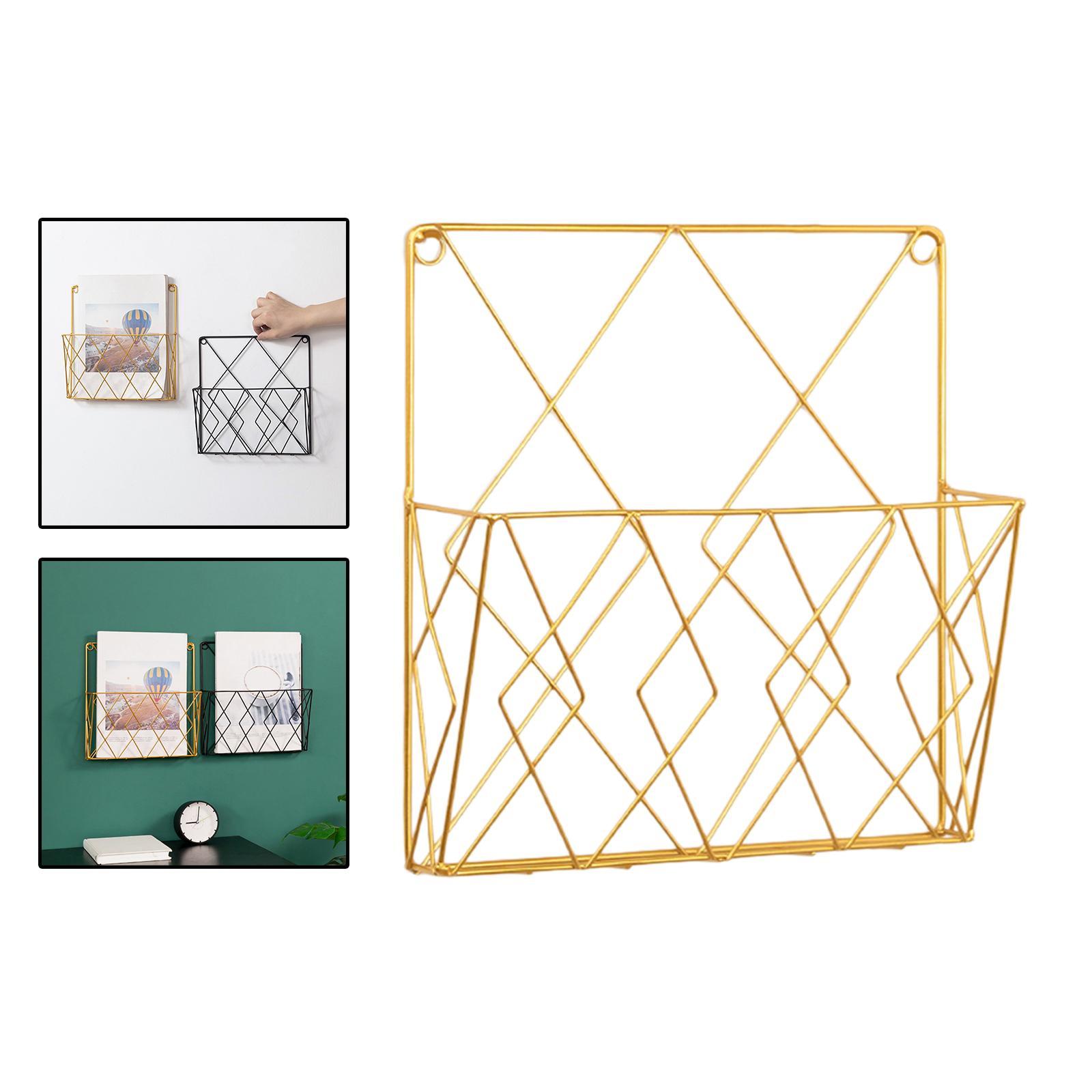 2pcs Metal Newspaper Storage Rack Magazine Holder for Study Room Newspapers