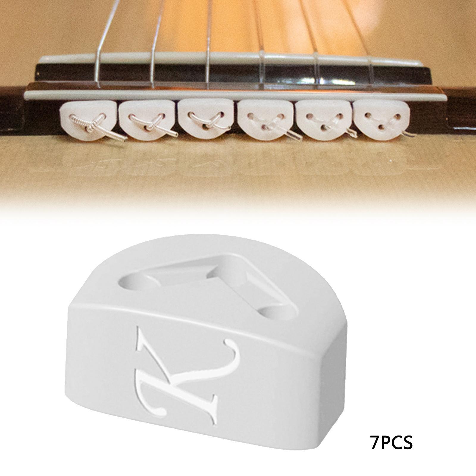 7 Pieces Guitar String Retainer String Guide for Classical Guitar and Ukulele Accessory Parts