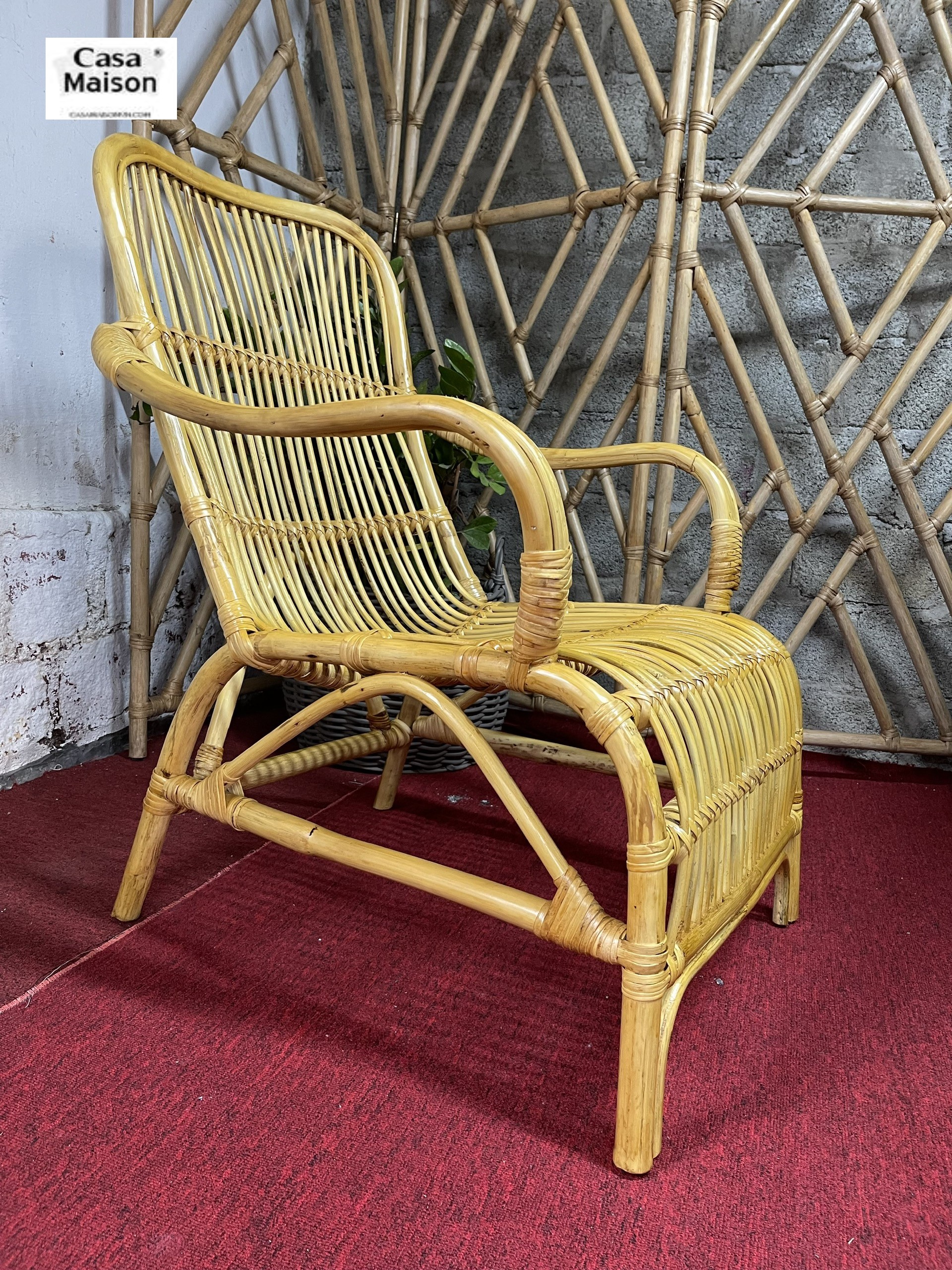 Ghế Mây đơn tựa - Natural Rattan Chair