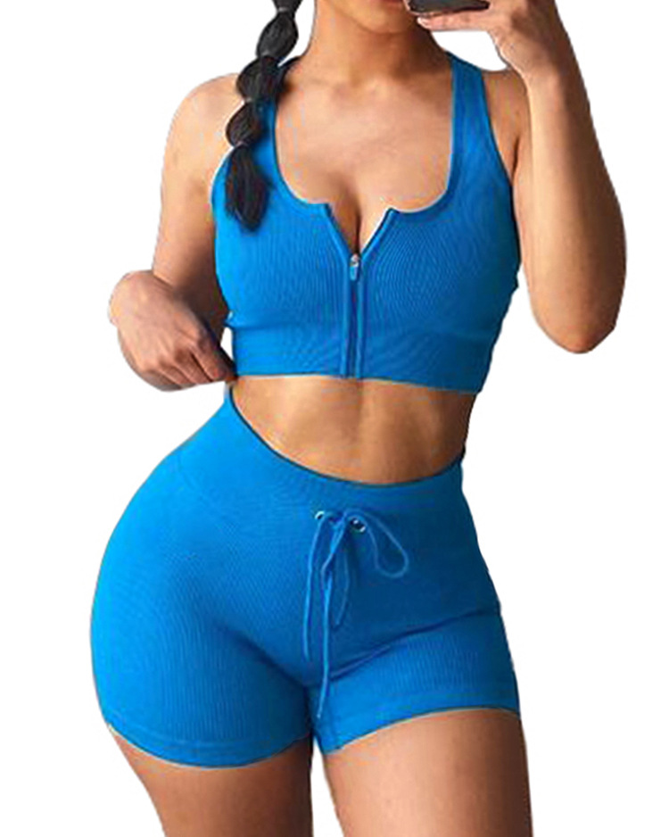 Full set quần short + ba lỗ croptop nữ