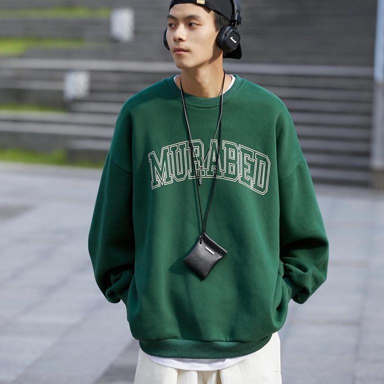 Áo sweater nỉ bông cotton dày mịn - hoodie form rộng unisex Murabed - 2N Unisex