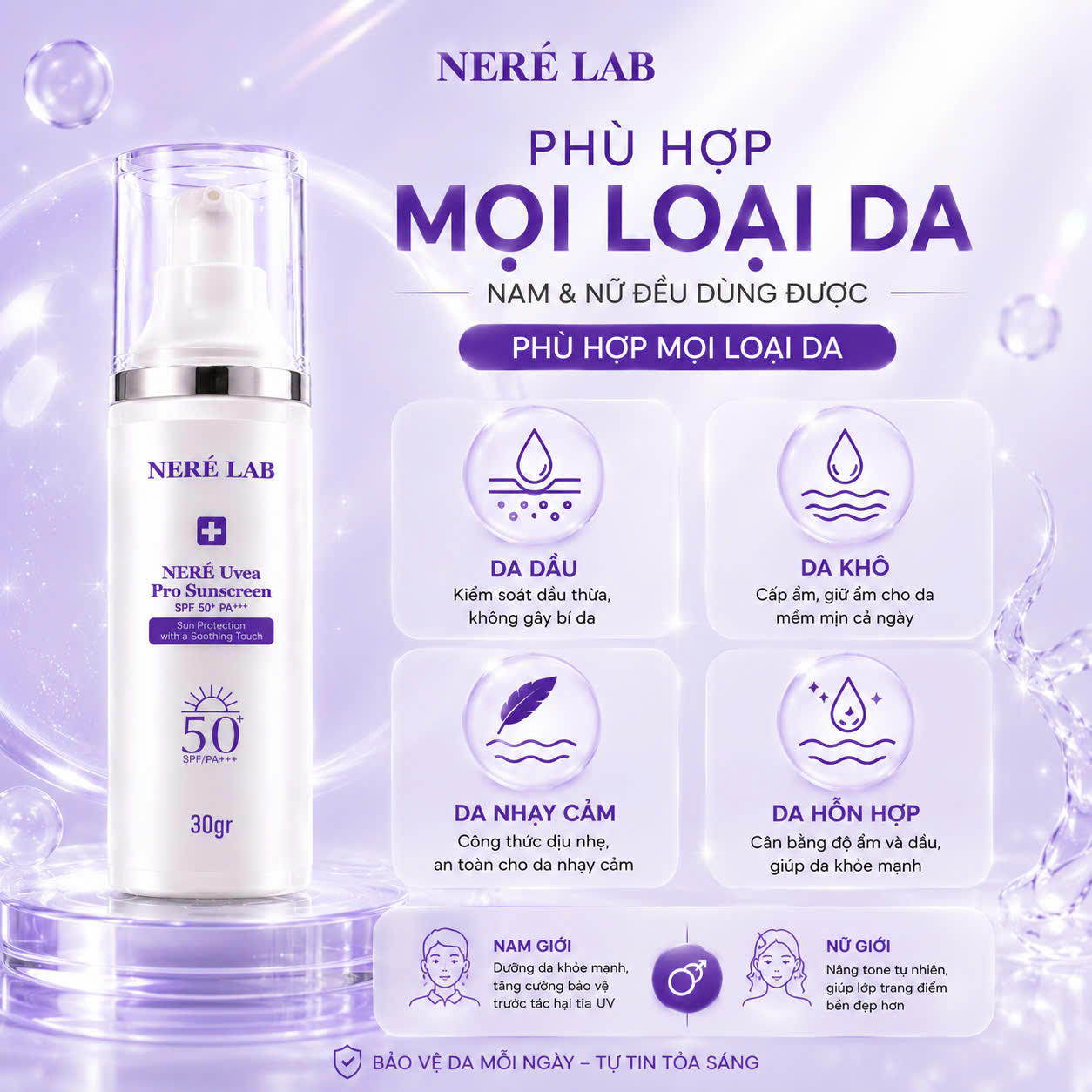 Kem Chống Nắng Neré Uvea Pro Sunscreen SPF50+ PA+++