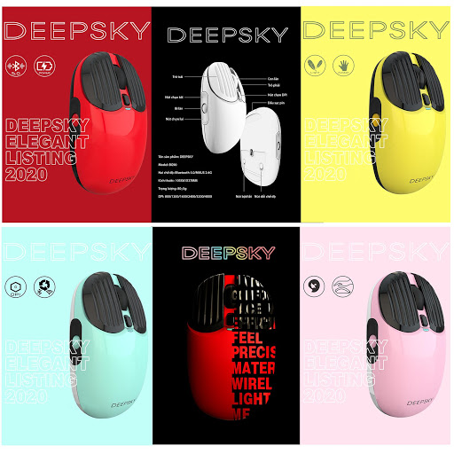 CHUỘT MOTOSPEED WIRELESS DEEPSKY BG90 - Hàng chính hãng (Giao màu ngẫu nhiên)