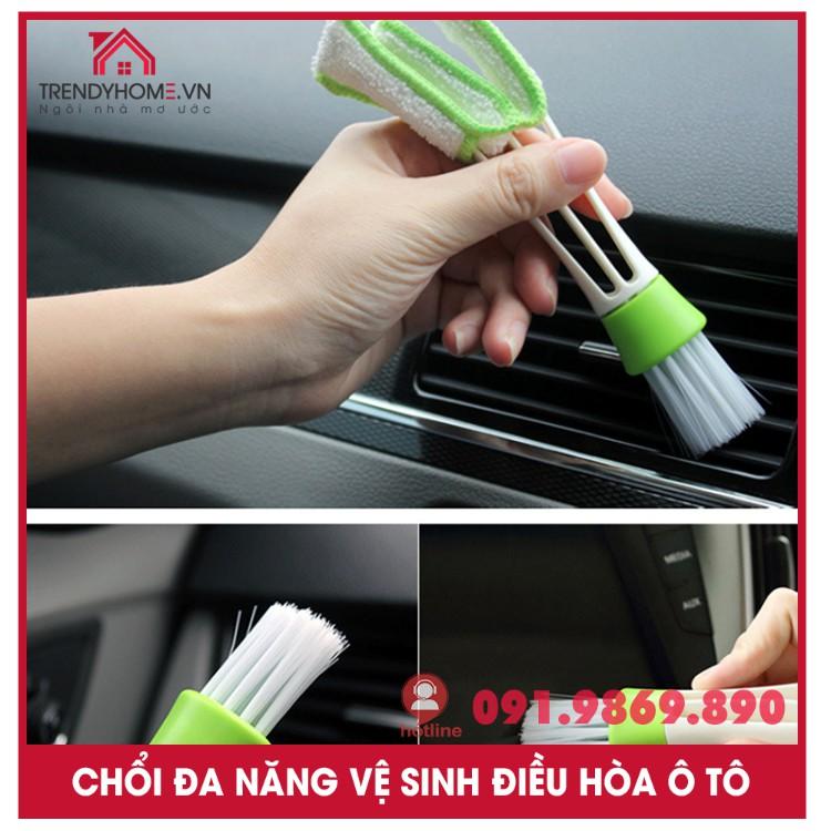Bàn chải xe làm sạch nội thất Điều hòa nhiệt độ ô tô | Bàn chải mini vệ sinh cửa sổ điều hòa thông gió xe hơi