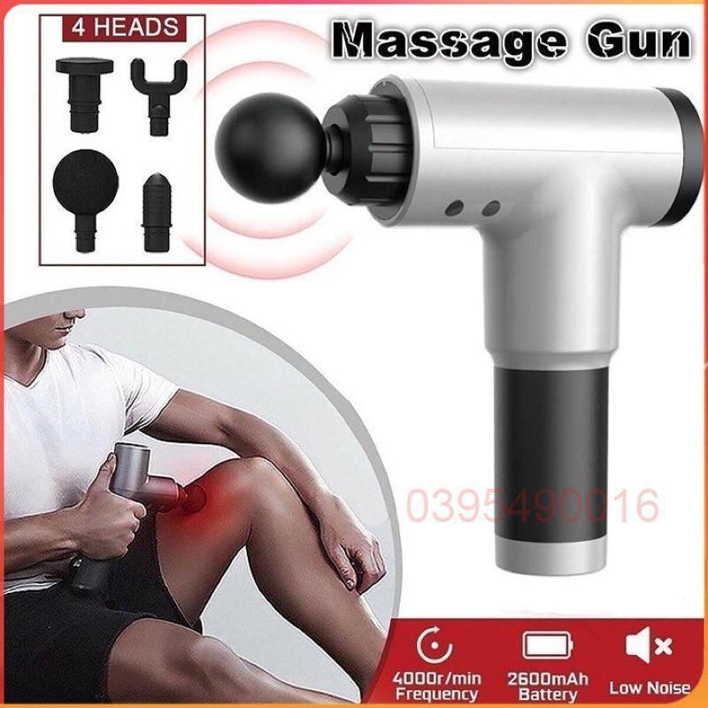 Máy massage cầm tay, mát-xa bấm huyệt Cao Cấp 4 đầu 6 chế độ trị nhức mỏi vai gáy, đau giãn cơ