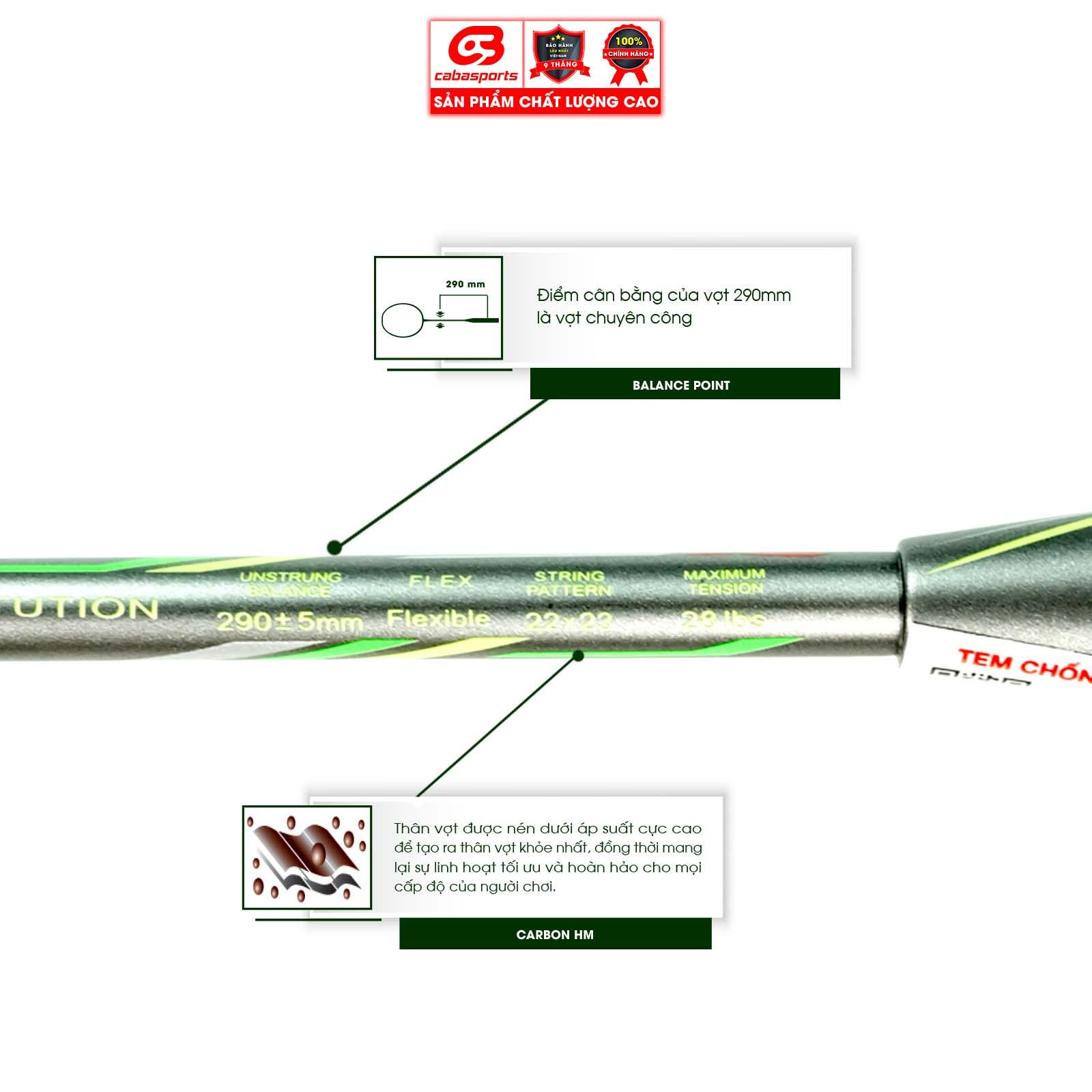 Vợt cầu lông Prokennex Power Pro 705 đã đan dây 10.5kg chuyên công Cacbon chất lượng Bảo hành 9 tháng Kèm Quà Tặng Quấn Cán Vợt