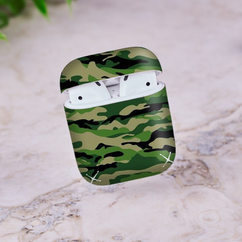 Miếng dán skin chống bẩn cho tai nghe AirPods in hình Rằn ri - RZi002 (bản không dây 1 và 2)