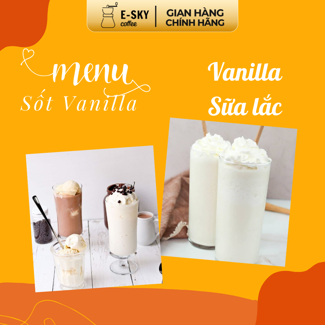 Sốt Vani Pomona Vanilla Sauce Nguyên Liệu Pha Chế Cà Phê Trà Sữa Hàn Quốc Chai 2kg