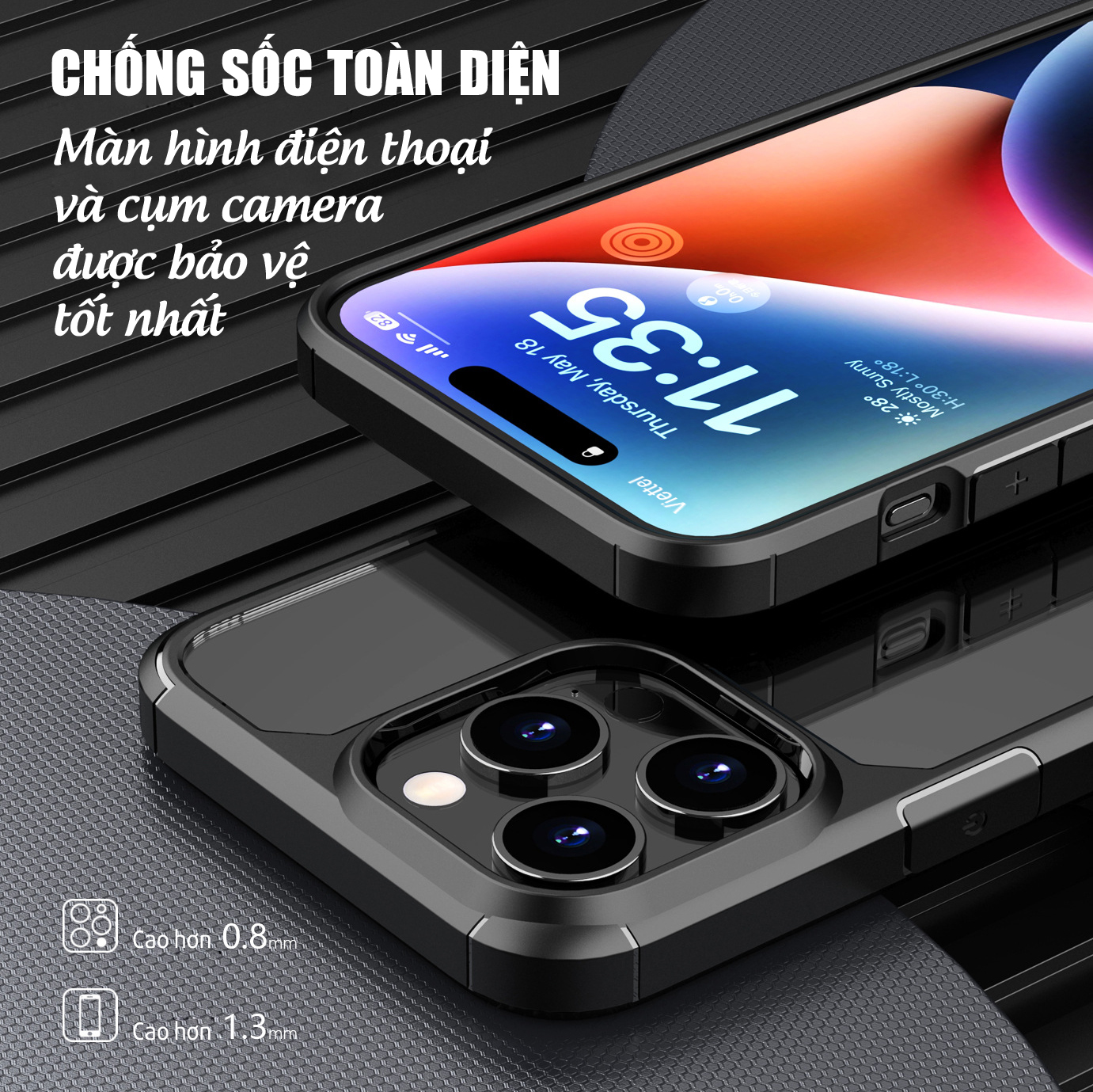 Ốp lưng chống sốc lưng trong dành cho iPhone 15 / 15 Plus / 15 Pro / 15 Pro Max - Hàng chính hãng