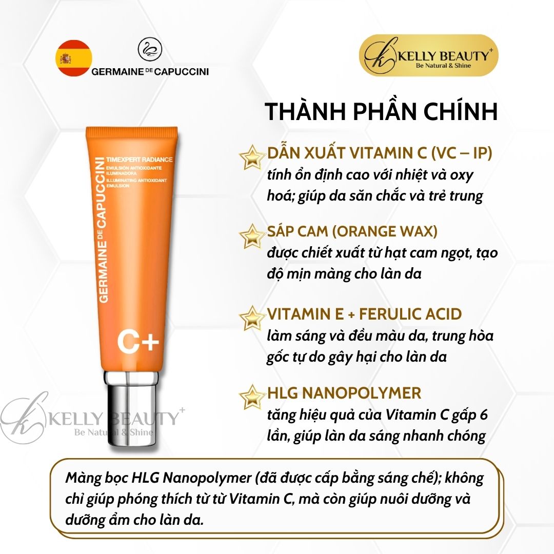 Nhũ Tương Trắng Sáng Da Germaine Illuminating Antioxidant Emulsion - Ngừa Nếp Nhăn, Đều Màu Da | Kelly Beauty