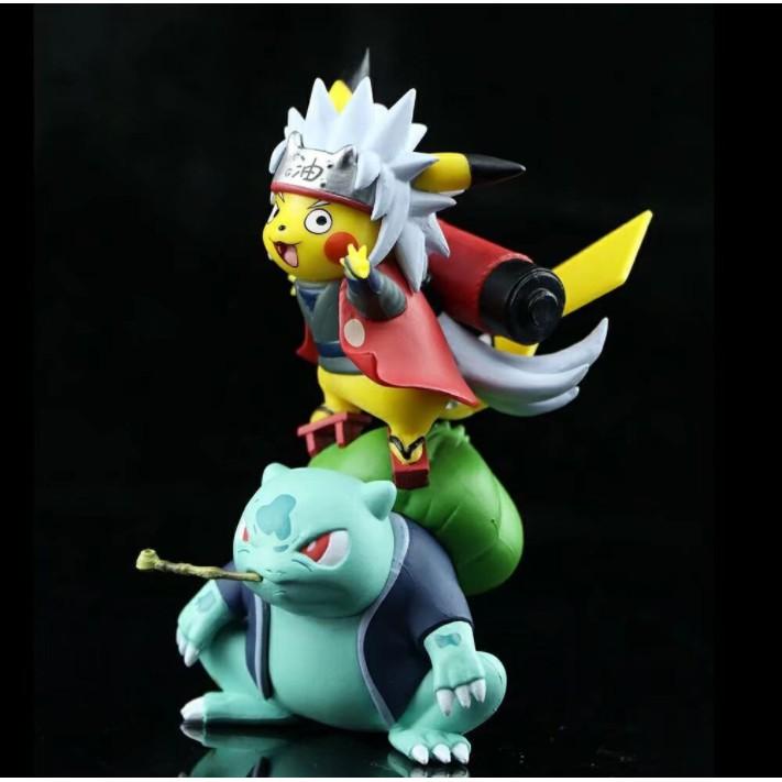 Mô hình Figure Naruto Cóc Jiraiya Pikachu 14cm