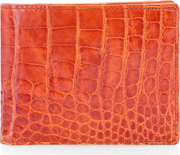 Ví Nam Da Cá Sấu Vip 2 Mặt Da Huy Hoàng HT2728 (12,5 x 10 cm) - Vàng