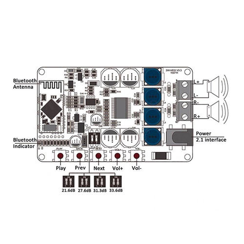 Module Khuếch Đại Âm Thanh TDA7492P Bluetooth CSR4.0