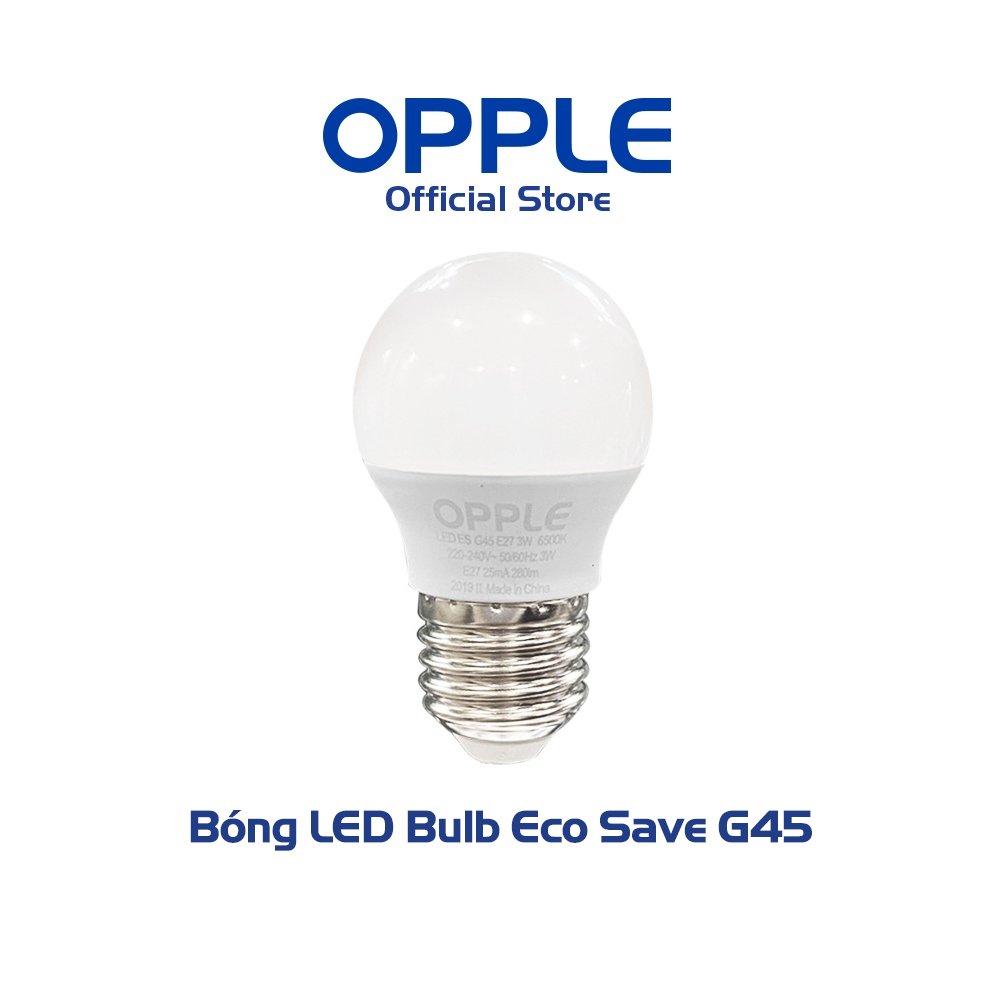 Bóng Đèn OPPLE LED Bulb Eco Save G45 E27 3W - Ánh sáng vàng 3000K