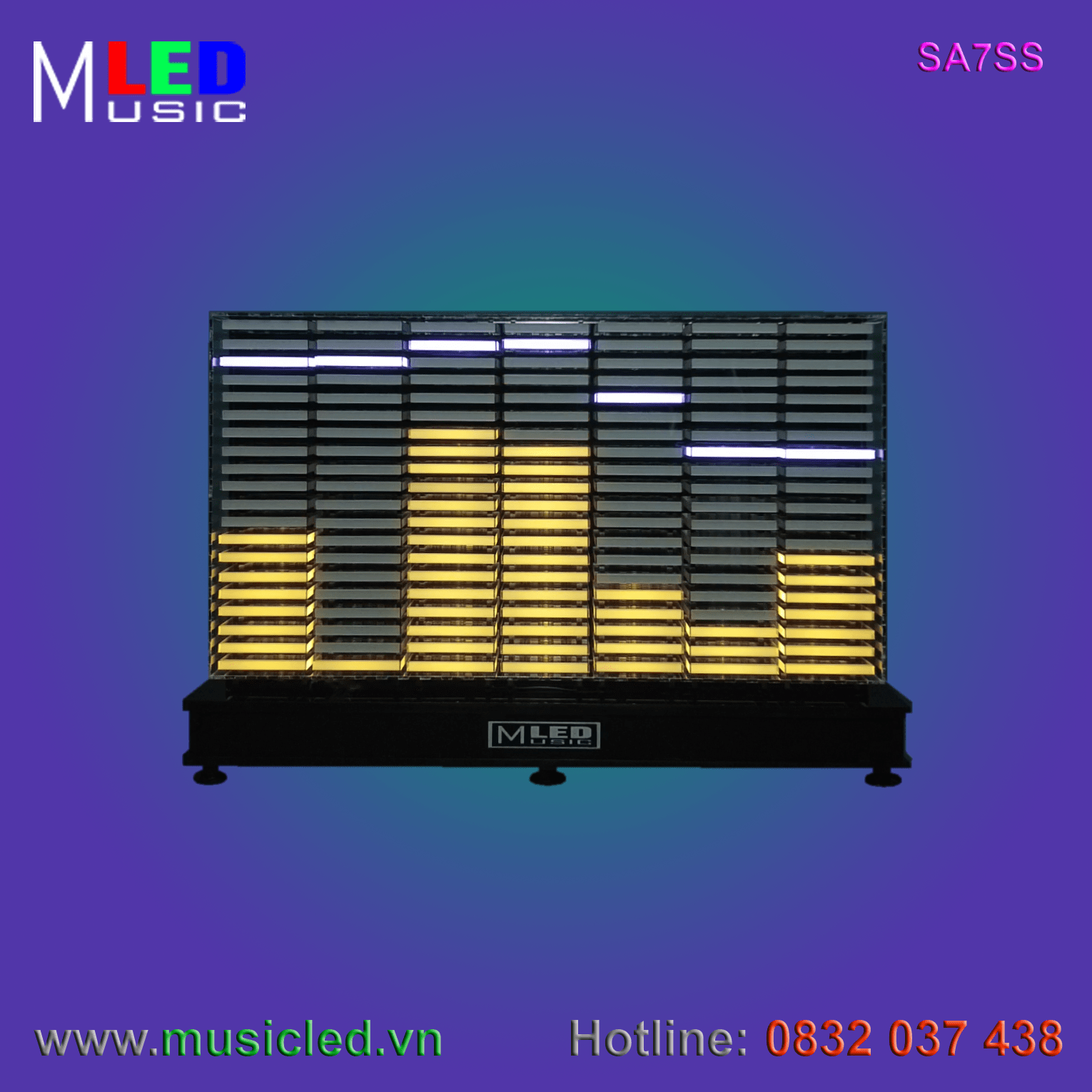 Dàn đèn Music LED nháy theo tần số nhạc 7 cột để bàn